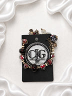 Cranberry Pandora Glass Charm Bracelet