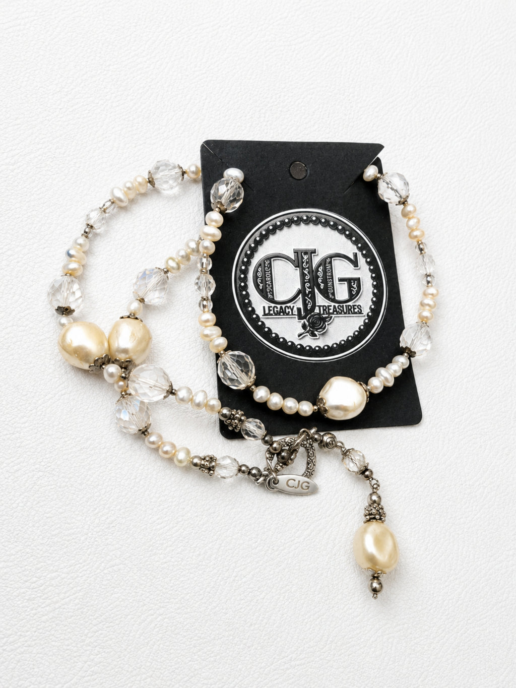 Baroque Pearl & Crystal Backdrop Necklace