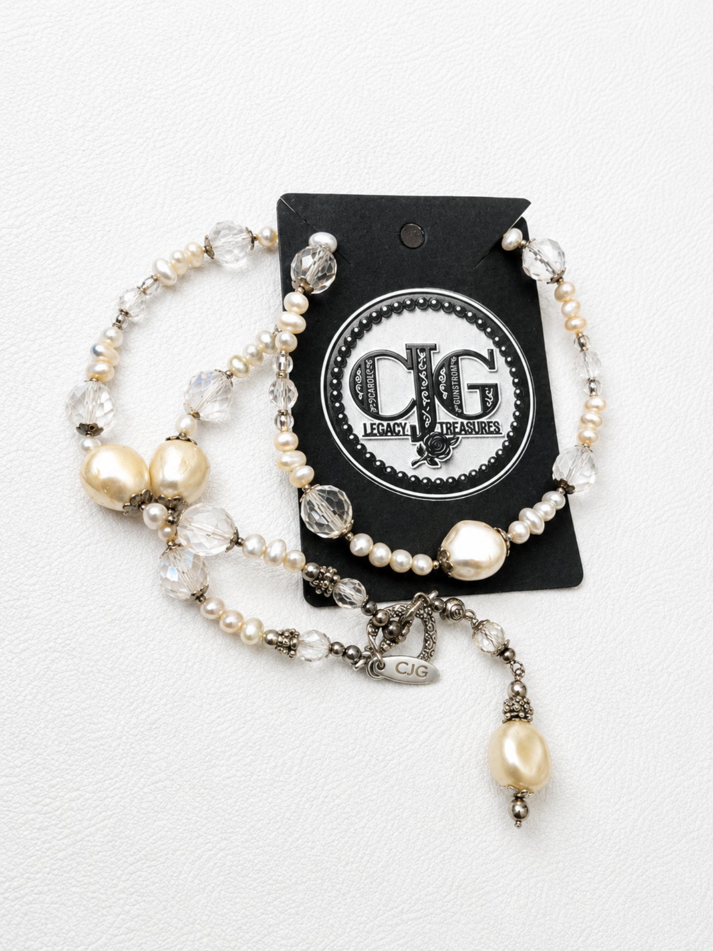 Baroque Pearl & Crystal Backdrop Necklace