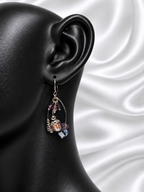 Lavender Crystal Floral Chandelier Earrings