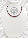 Garnet & Ruby Briolette Cluster Necklace