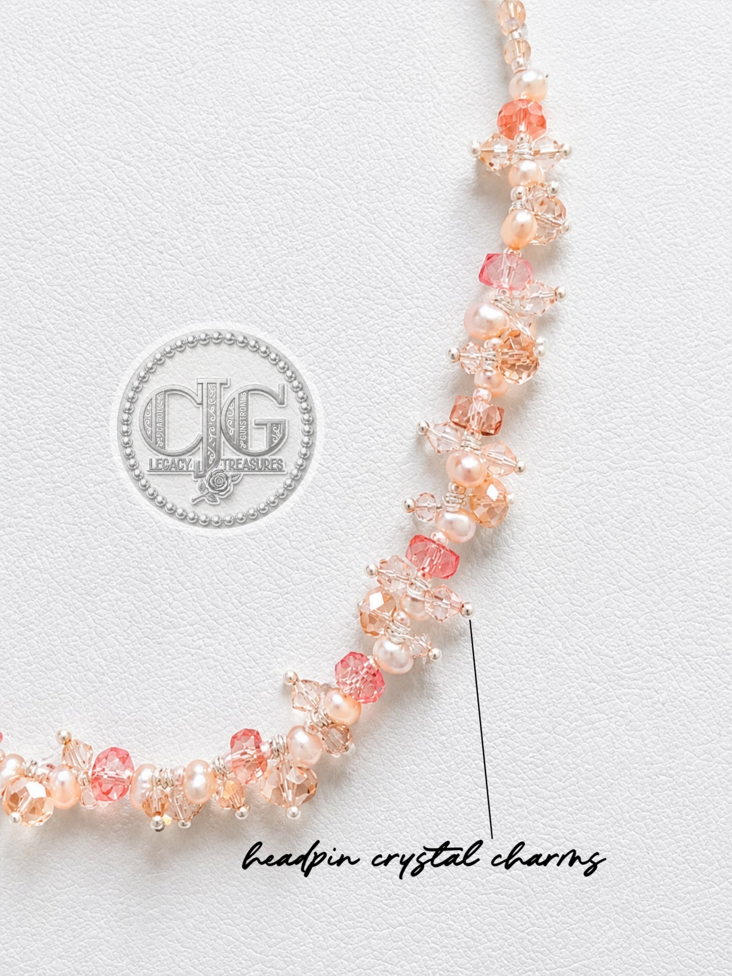 Blush Pearl & Crystal Cluster Necklace