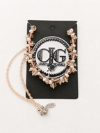 Blush Pearl & Crystal Cluster Necklace