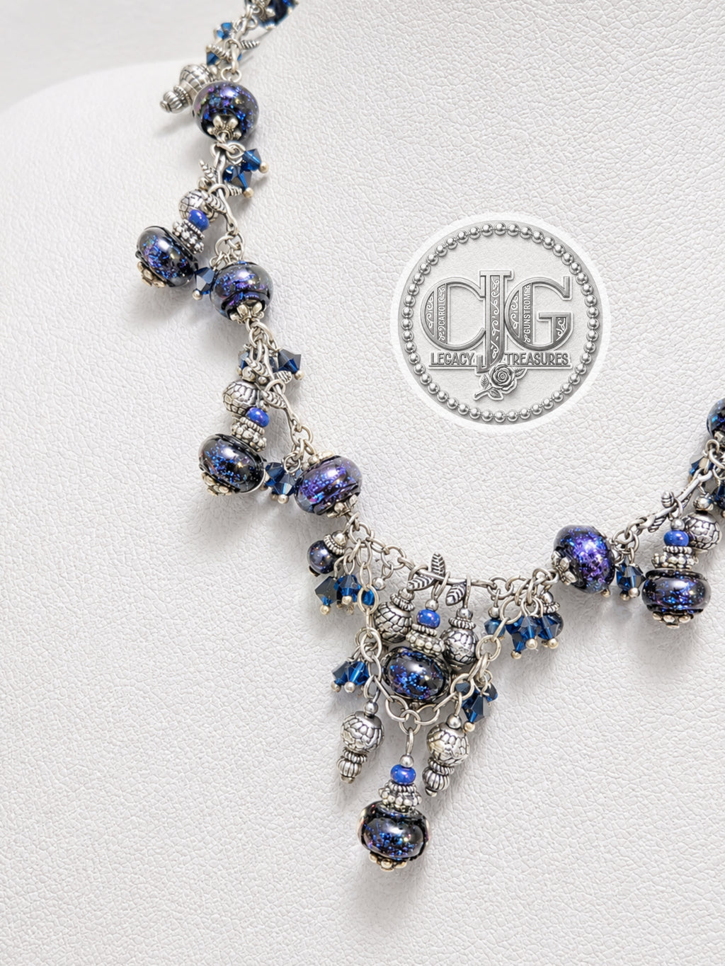 Indigo Galaxy Cluster Necklace