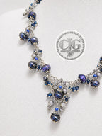 Indigo Galaxy Cluster Necklace