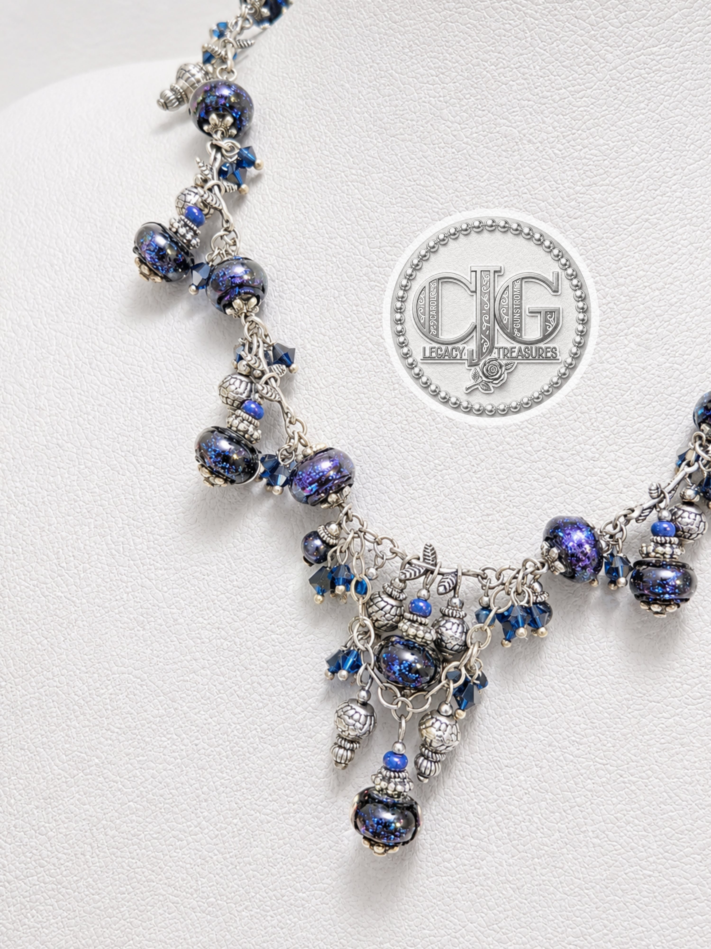 Indigo Galaxy Cluster Necklace