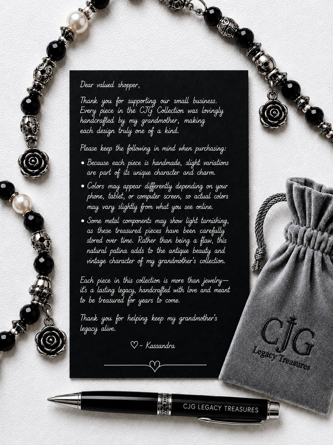 Black-Pink Rose Garden Bracelet