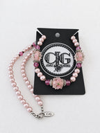 Rose Garden Pearl & Lampwork Necklace