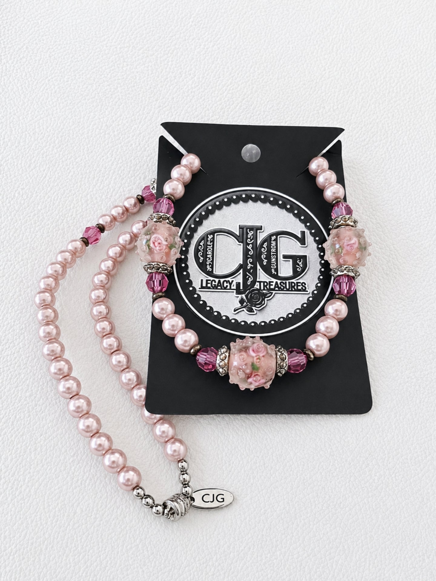 Rose Garden Pearl & Lampwork Necklace