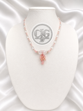 Rose Quartz Crystal Cascade Necklace