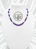 Amethyst & Iridescent Beaded Necklace