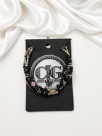 Black-Pink Rose Garden Bracelet