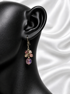 Rose-Blush Crystal Cluster Earrings