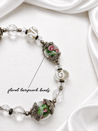 Garden Rose Lampwork Bracelet