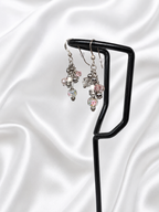 Floral Crystal Cascade Cluster Earrings