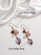 Rose-Blush Crystal Cluster Earrings