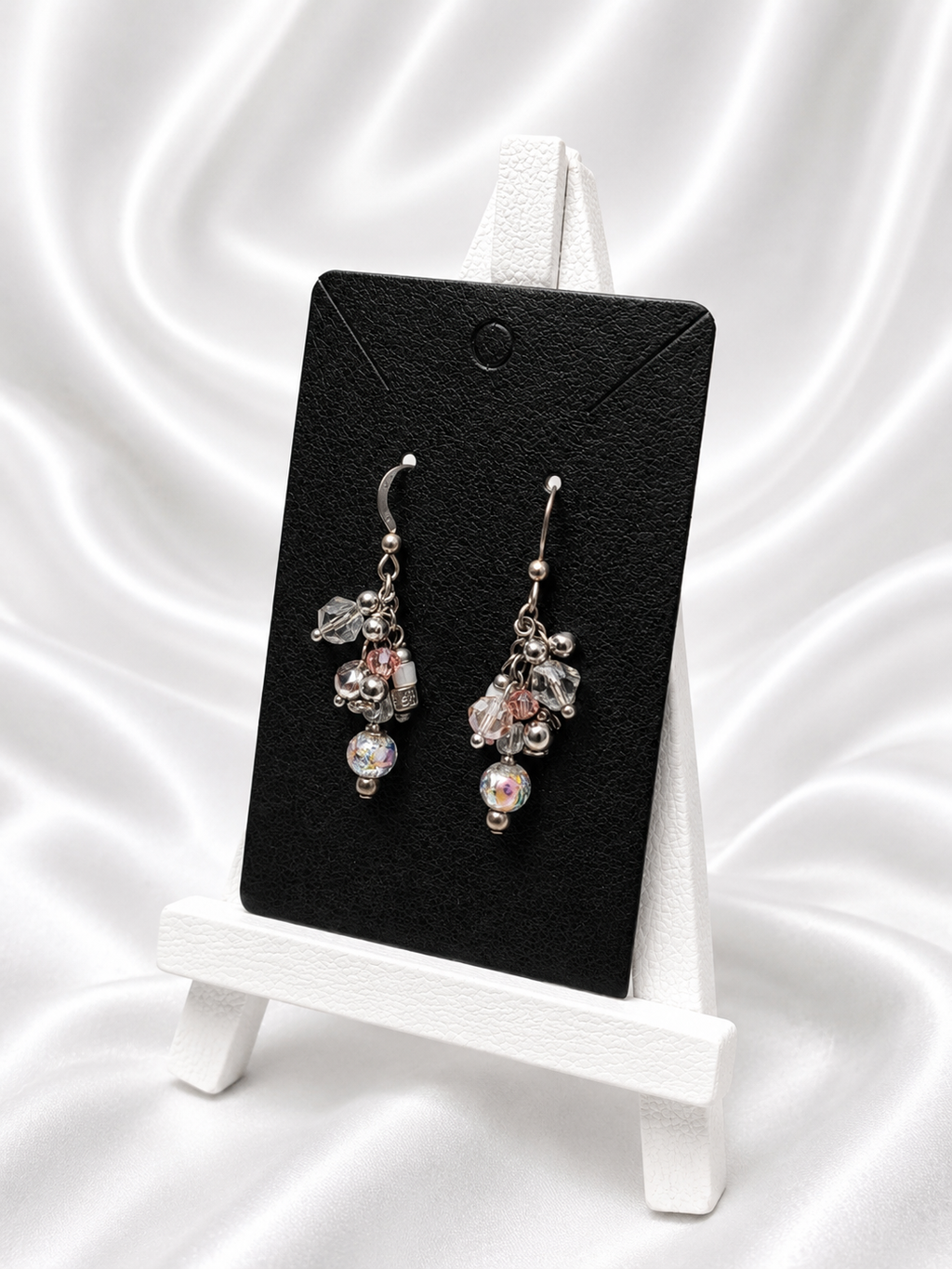 Floral Crystal Cascade Cluster Earrings