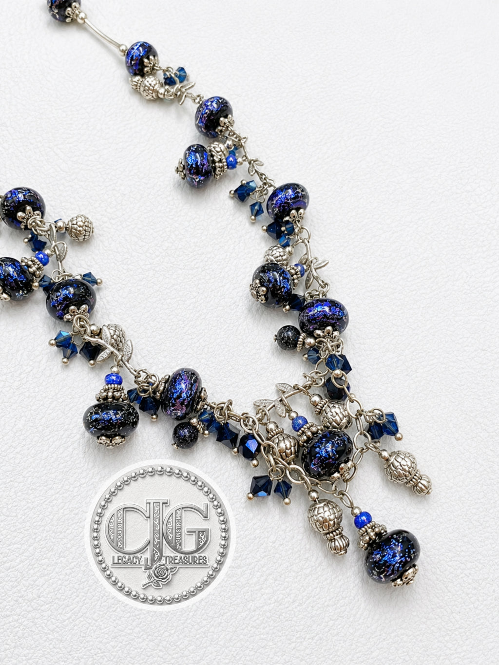 Indigo Galaxy Cluster Necklace