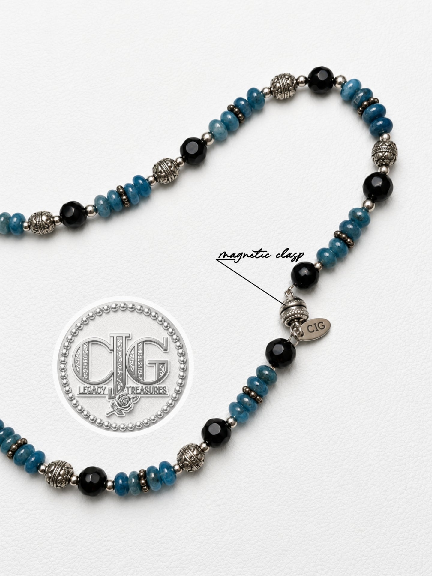 Turquoise Agate Stone Beaded Necklace