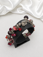 Crimson Trollbead & Crystal Charm Bracelet