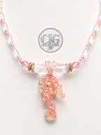 Rose Quartz Crystal Cascade Necklace