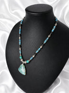 Blue-Green Chrysocolla Pendant Necklace