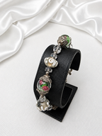 Garden Rose Lampwork Bracelet
