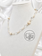 Baroque Pearl & Crystal Backdrop Necklace
