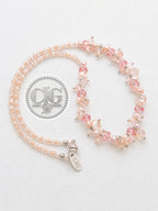 Blush Pearl & Crystal Cluster Necklace