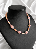 Rose Garden Pearl & Lampwork Necklace