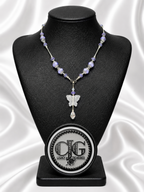 Lavender Pandora Butterfly Necklace