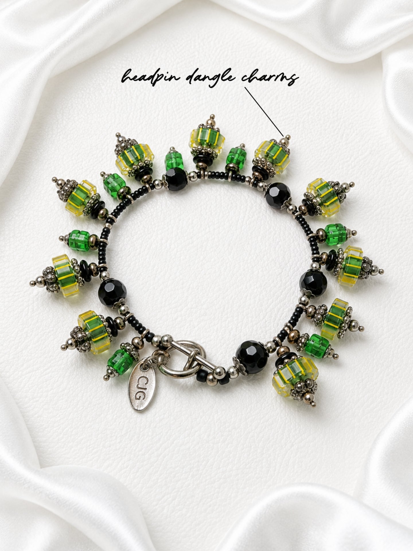 Emerald Isle Headpin Charm Bracelet