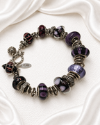 Midnight Plum Pandora Glass Bead Bracelet
