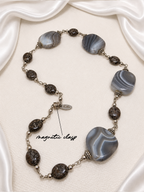Grey-Brown Botswana Agate & Jasper Necklace