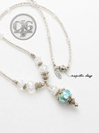 Aqua Mist Pandora Drop Necklace