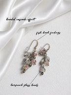 Floral Crystal Cascade Cluster Earrings