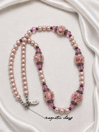 Rose Garden Pearl & Lampwork Necklace
