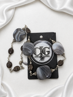 Grey-Brown Botswana Agate & Jasper Necklace