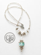 Aqua Mist Pandora Drop Necklace