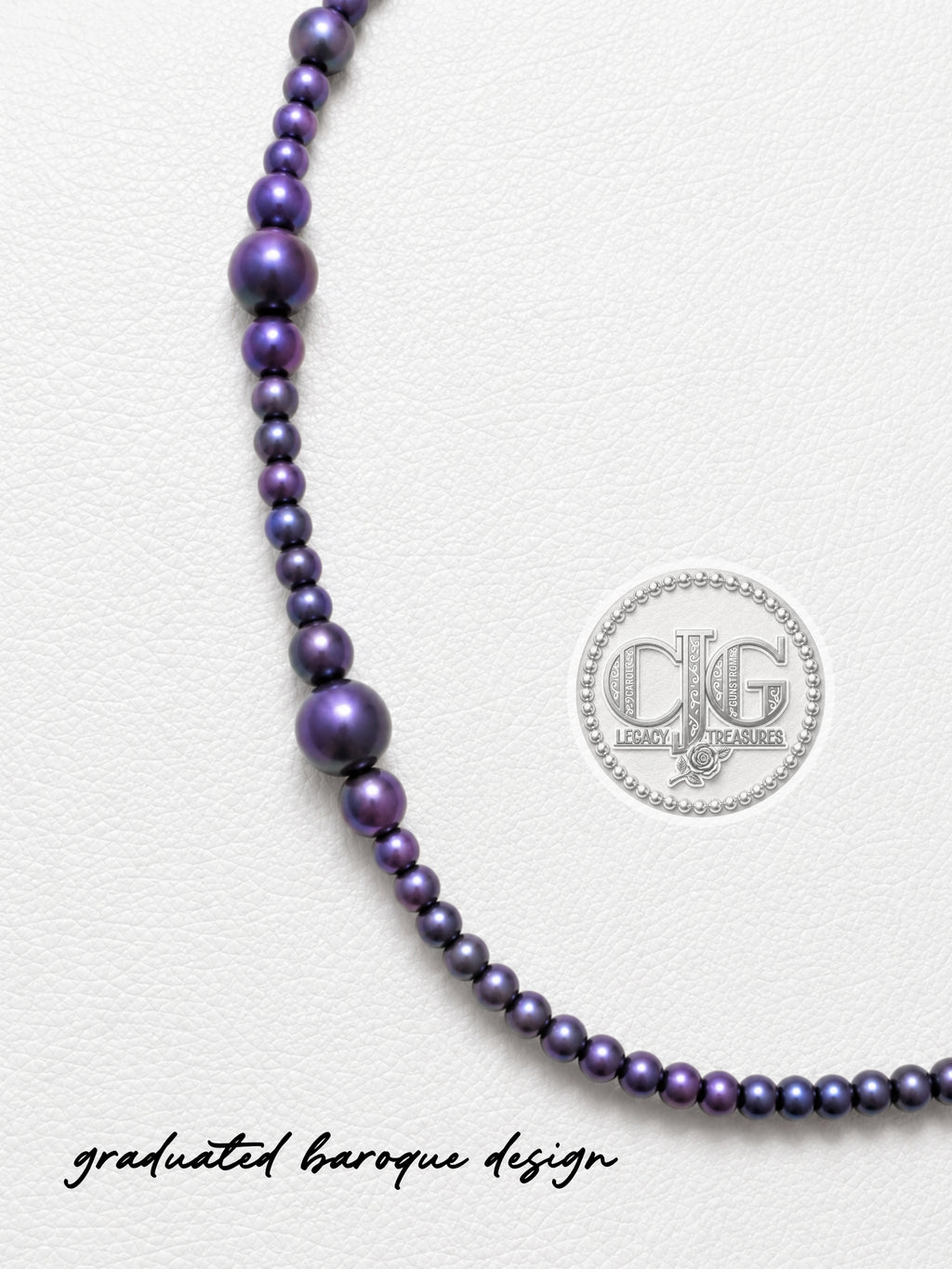Violet Pearl & Lampwork Glass Necklace
