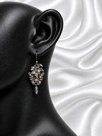 Iridescent Butterfly Crystal Cluster Earrings