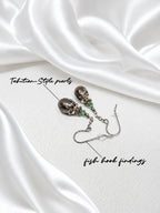 Tahitian-Style Pearl & Crystal Earrings