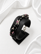 Black-Pink Rose Garden Bracelet