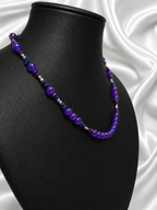 Amethyst & Iridescent Beaded Necklace