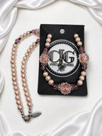 Rose Garden Pearl & Lampwork Necklace