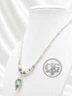 Aqua Mist Pandora Drop Necklace