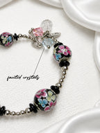 Midnight Floral Lampwork Bracelet