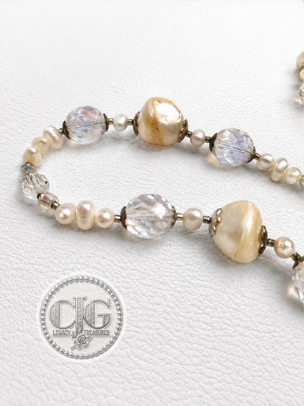Baroque Pearl & Crystal Backdrop Necklace
