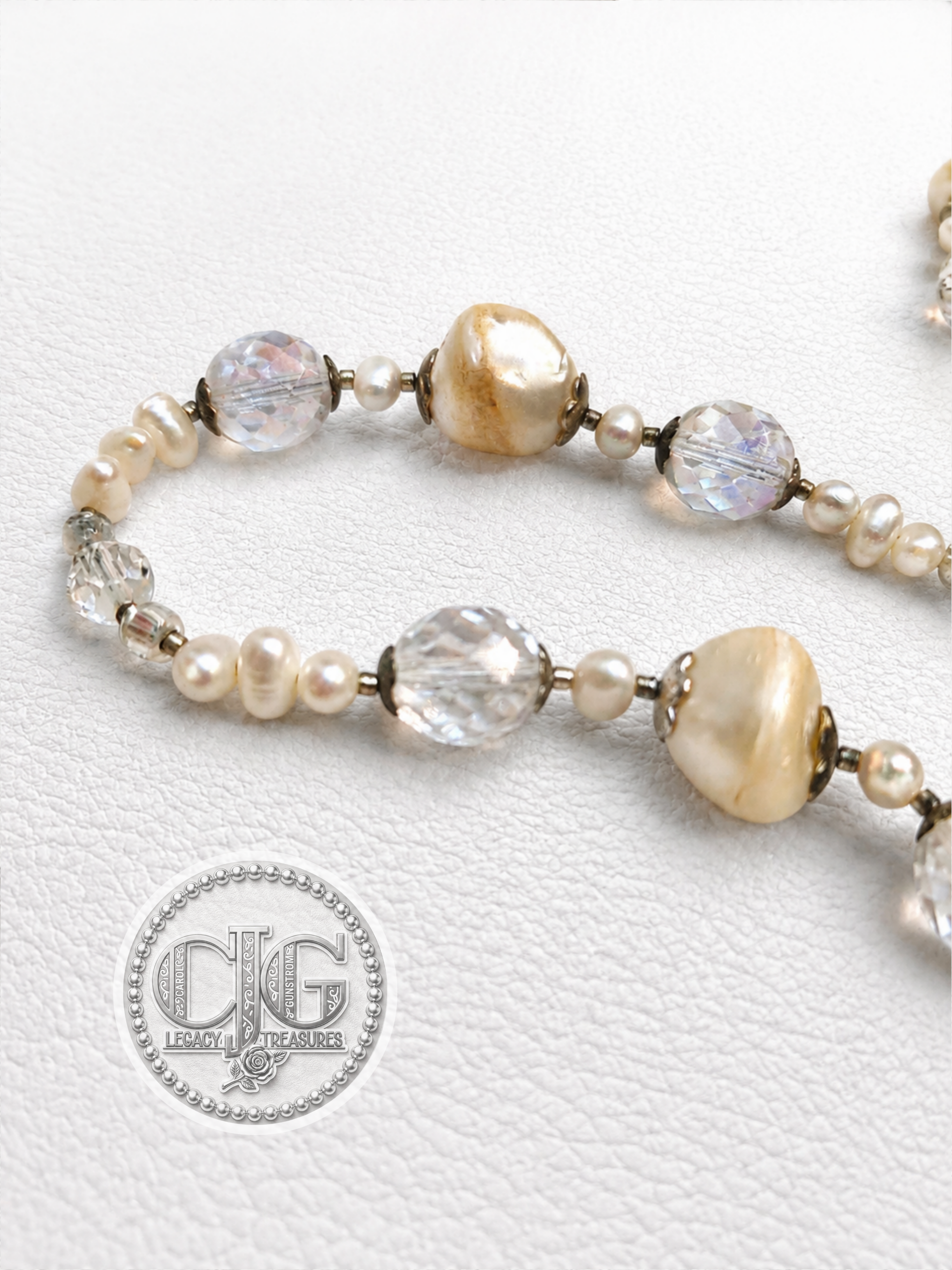 Baroque Pearl & Crystal Backdrop Necklace