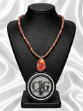 Bronze River Pearl & Red Jasper Necklace